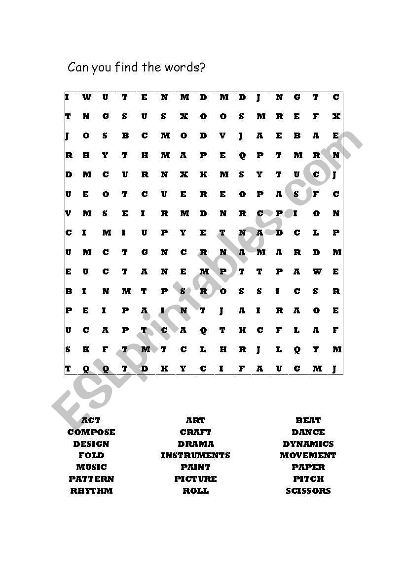 printable music word search worksheets word search printable