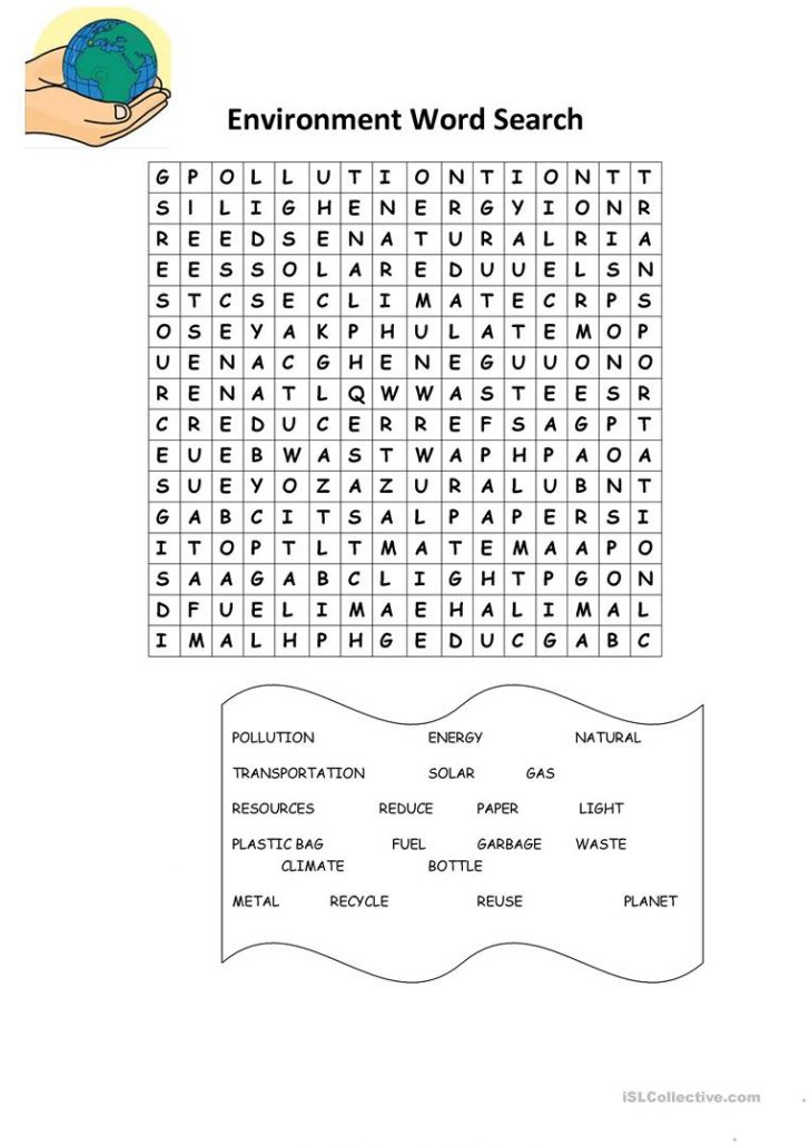 Esl Word Search Puzzles Printable