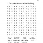 Extreme Mountain Climbing Word Search   Wordmint
