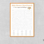 Fall Baby Shower Word Search, Autumn Baby Shower Word Search, Printable  Baby Shower Game