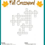 Fall Crossword Puzzle Free Printable Worksheet | Fun Fall