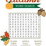 Fall Word Search For Kids Simple | Loving Printable