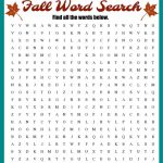 Fall Word Search Free Printable | Thanksgiving Words