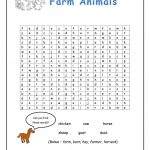 Farm Animals Word Search   English Esl Worksheets For