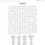 Fashion Word Search   Wordmint