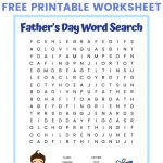Father's Day Word Search Free Printable For Kids