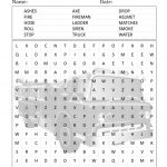 Fire Safety Word Search Printable   Grade 2 | Fire Safety