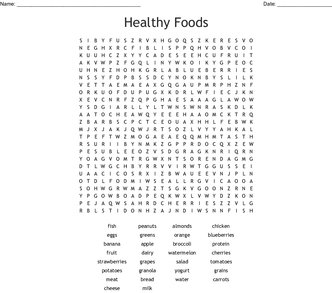 Food Pyramid Puzzle Word Search - Wordmint