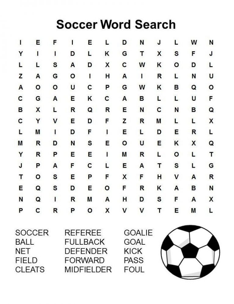 Football Word Search Activity | Word Search Printable