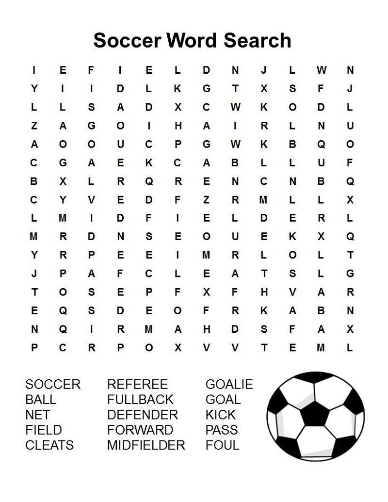 Football Word Search Activity