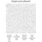 Forgot Your Phone? Word Search   Wordmint