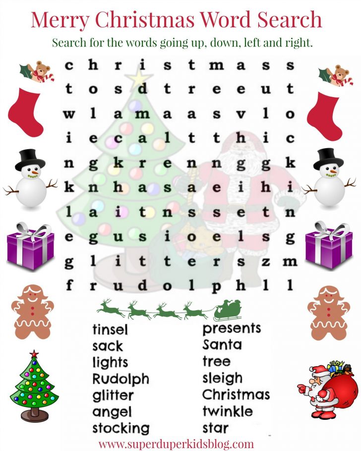 Free Printable Word Search For Christmas