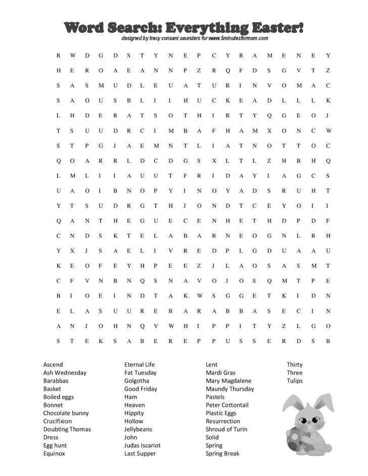 Free Easter Word Search Printable Worksheets