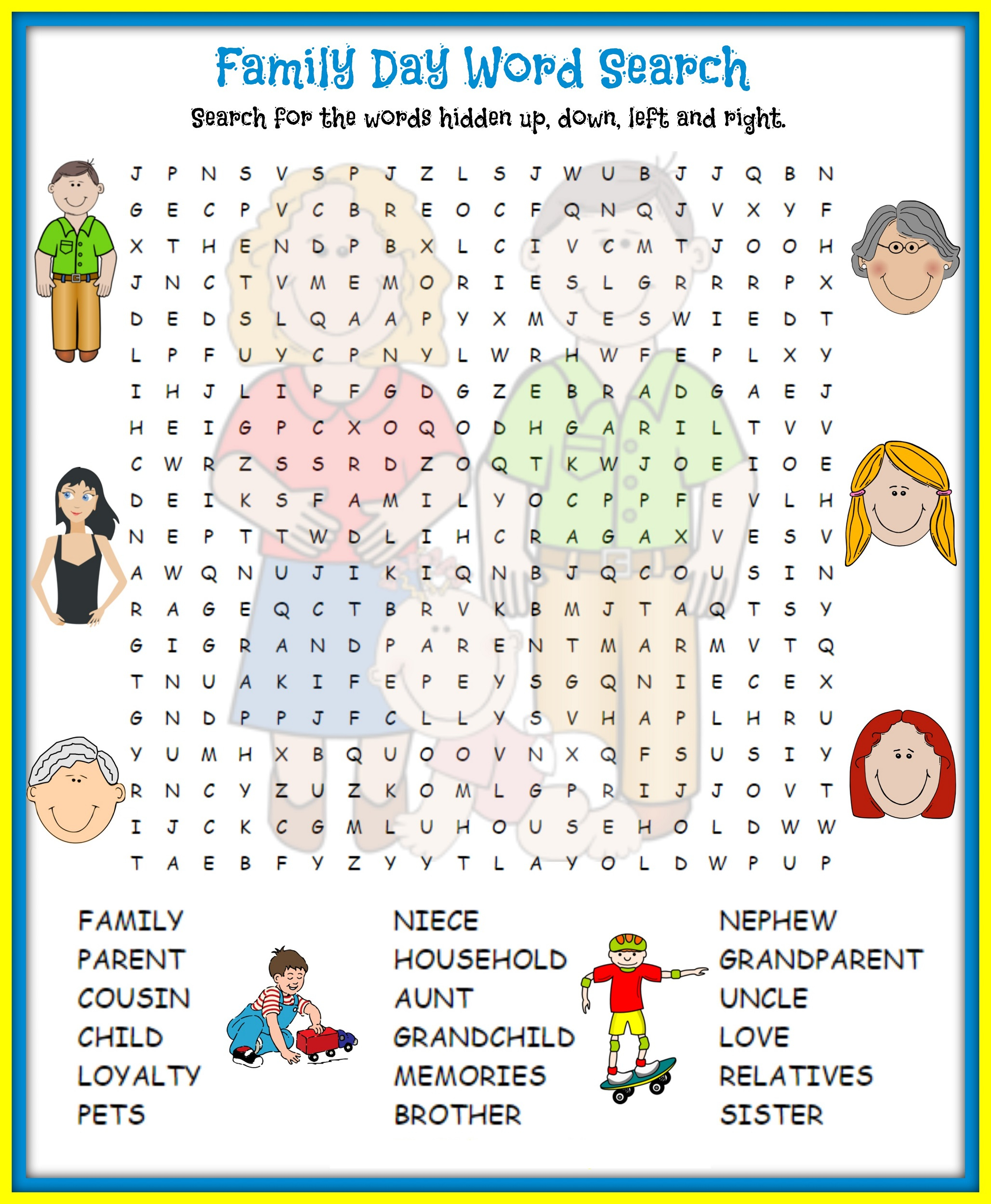 Free Family Word Search | Printable Shelter