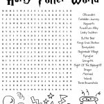 Free Harry Potter Wordsearch Puzzle For Kids Of All Ages