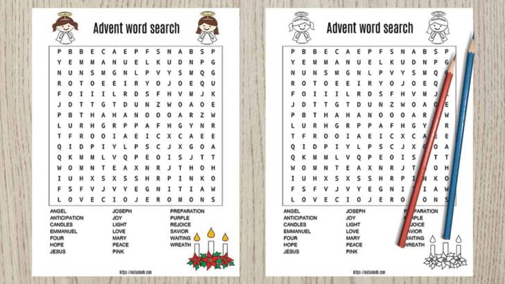 Advent Word Search Printable