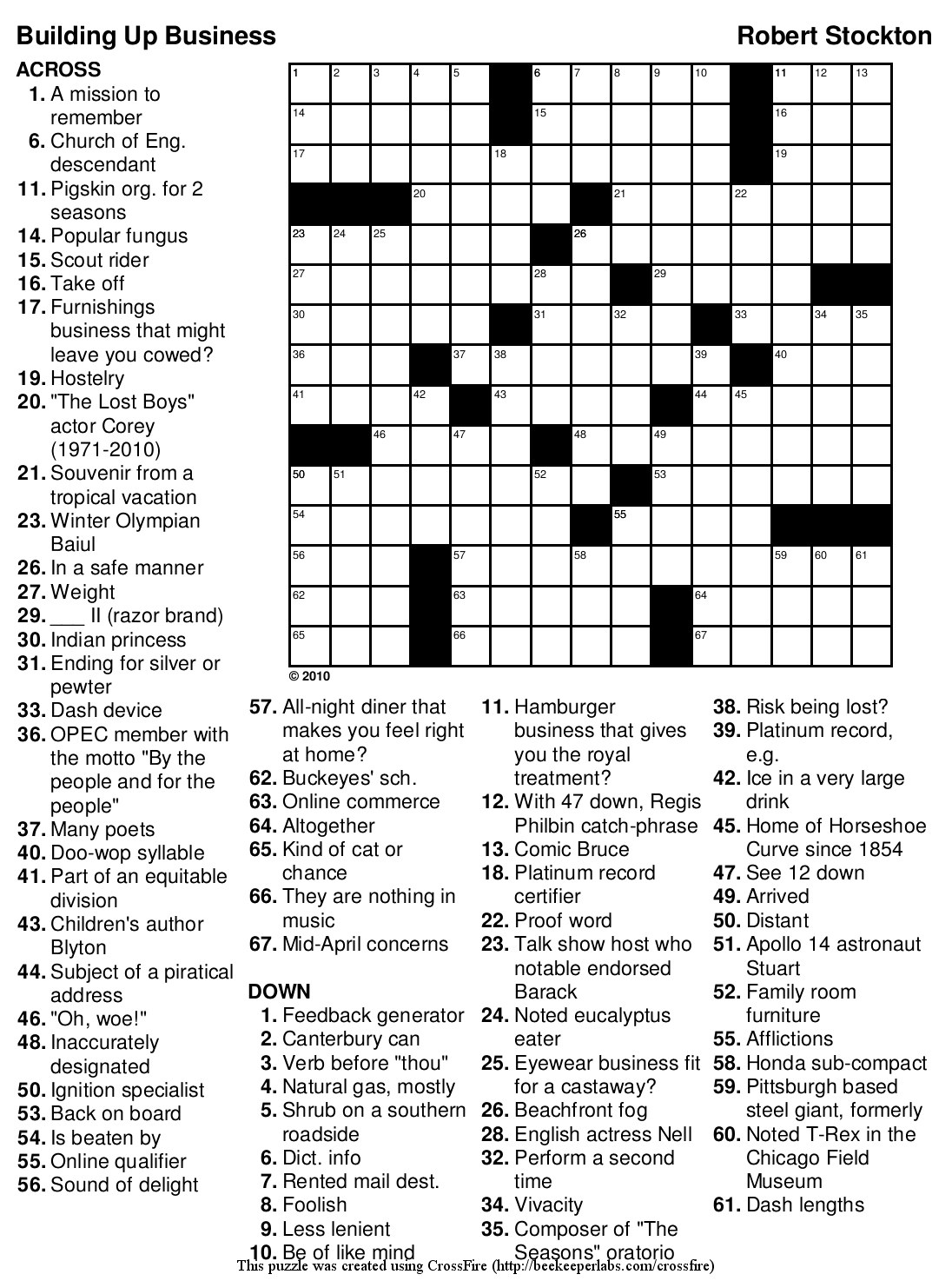 Free Printable Crossword Puzzles | Free Printable Crossword