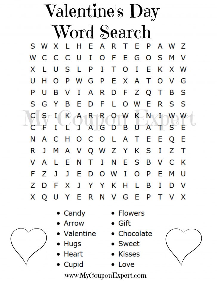 Valentine Search A Word Printable