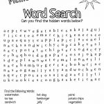 Free Printable Word Search: Picnic Foods