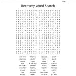 Free Printable Worksheet Word Search About Recovery