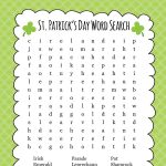Free St. Patrick's Day Word Search | St Patrick's Day Words