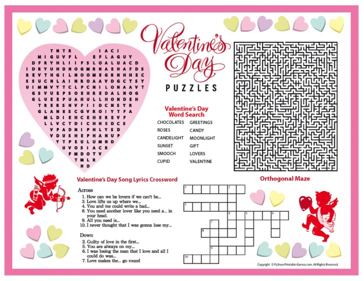 Valentine Word Search Puzzles Printable