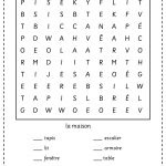 French Beginner Vocabulary Tests And Word Search Puzzles