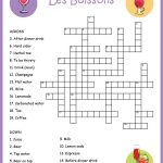 French Food Crossword Puzzle: Les Boissons   Frans