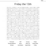 Friday The Thirteenth Word Search   Wordmint