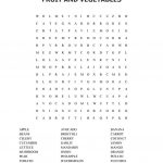 Fruit And Vegetable Word Search   English Esl Worksheets For
