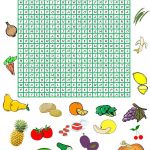 Fruit And Vegetables Wordsearch   English Esl Worksheets For