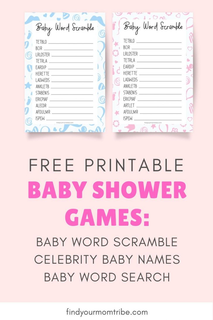 Free Printable Baby Word Search Game