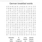 German Breakfast Words Word Search   Wordmint