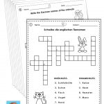 German/english Crossword Puzzles Tiere/animals | German