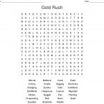 Gold Rush Word Search   Wordmint