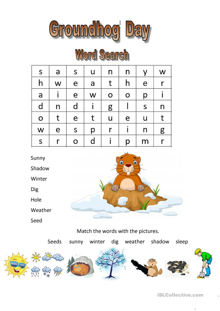 Groundhog Day - English Esl Worksheets For Distance Learning