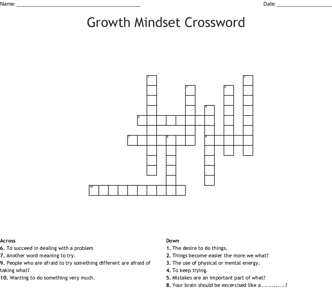 Growth Mindset Word Search Free Printable Word Search Printable