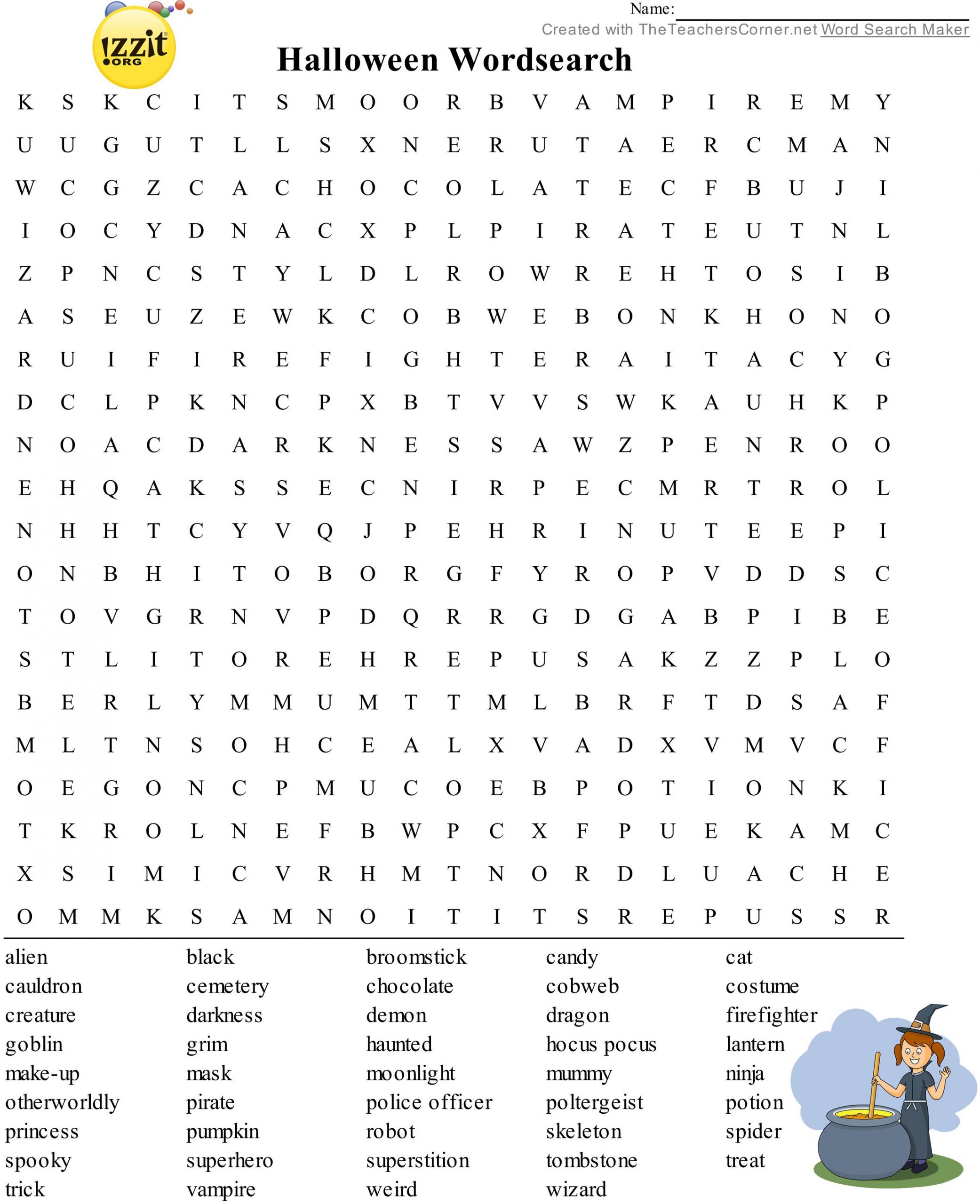 Halloween Word Search - Hard #happyhalloween