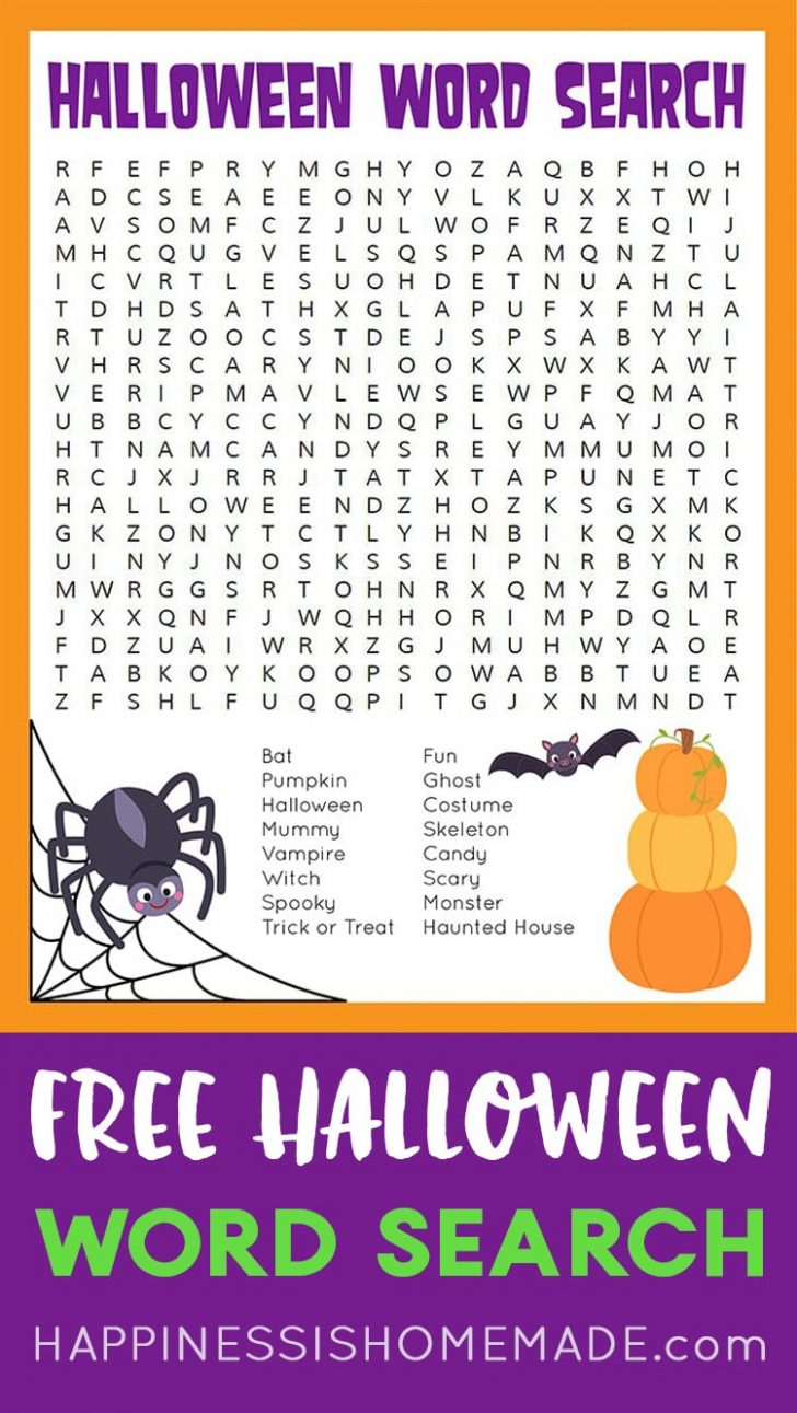 Halloween Word Search Printable PDF