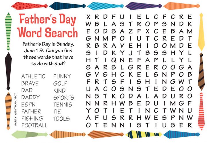 Father's Day Word Search Printable