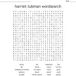 Harriet Tubman Wordsearch   Wordmint