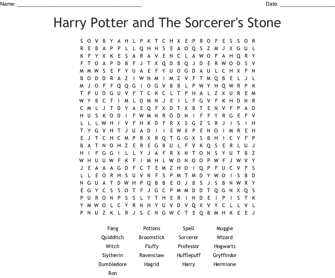 harry potter word search printable pdf word search printable