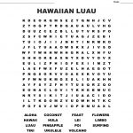 Hawaiian Luau Word Search   Wordmint