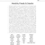 Healthy Foods & Snacks Word Search   Wordmint