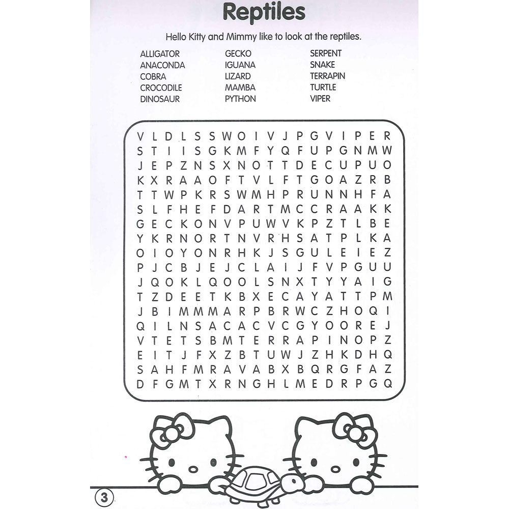 Hello Kitty: Wordsearch Puzzle Pad | Cartoon Lizard, Puzzles