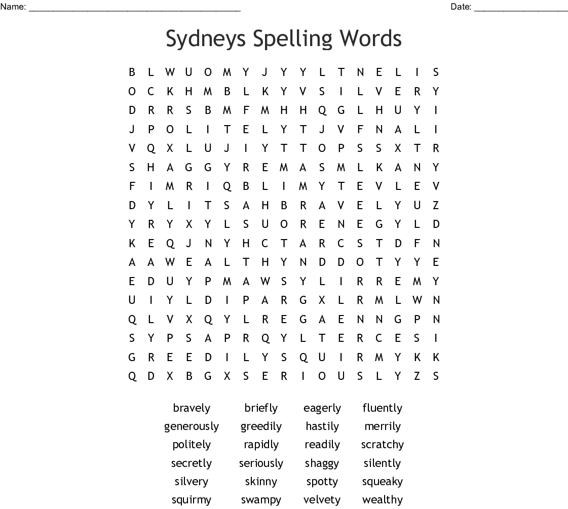 Hidden Spelling Words Worksheet | Printable Worksheets And