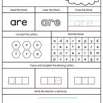 High Frequency Word Are Printable Worksheet | Sight Word