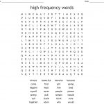 High Frequency Words Word Search   Wordmint