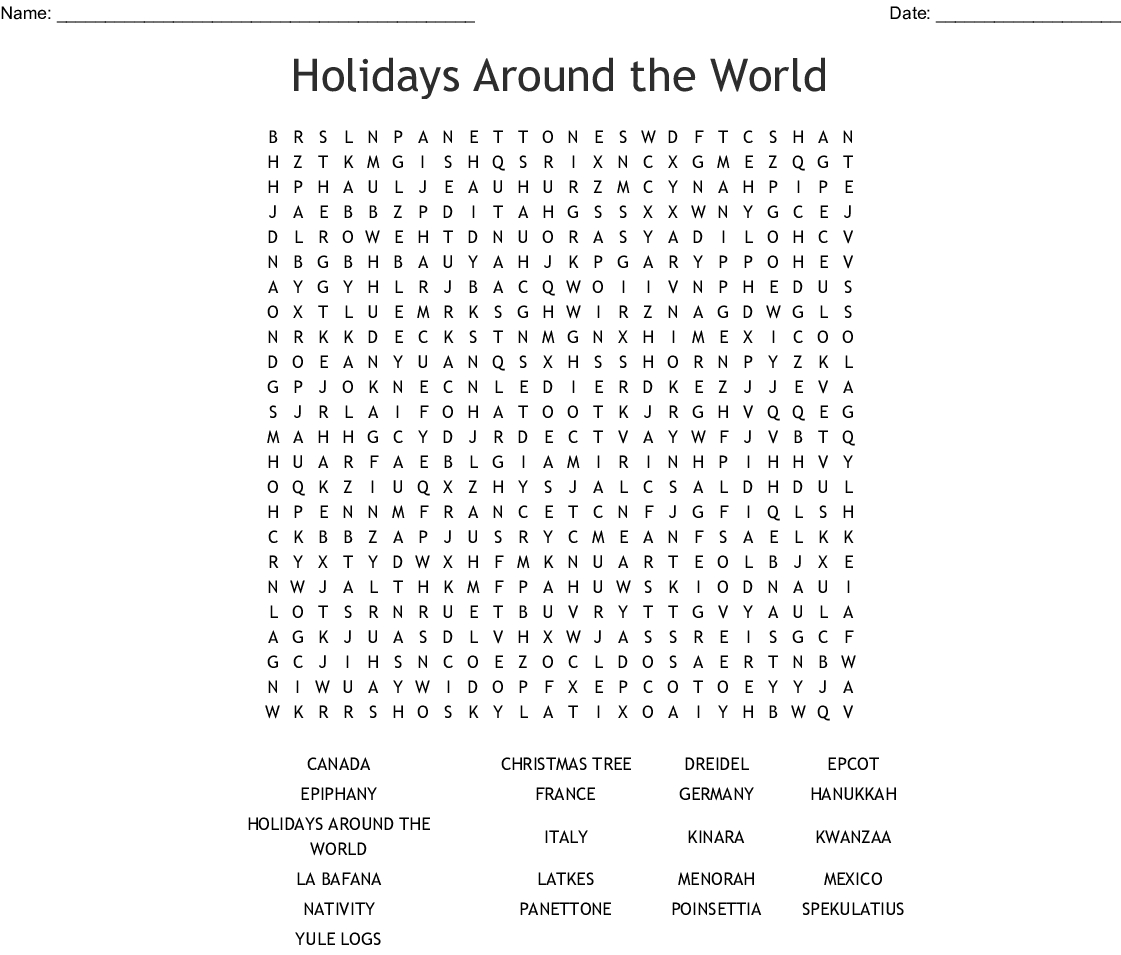 Mat Clipart Kwanzaa Word Puzzle In English Transparent Word Search Printable