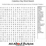 Host A Columbus Day Word Search Contest To See Who Can